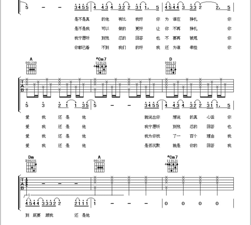 《软肋》吉他谱_Steven