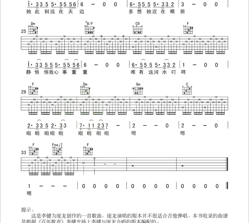 《老婆请听我说》吉他谱_大星