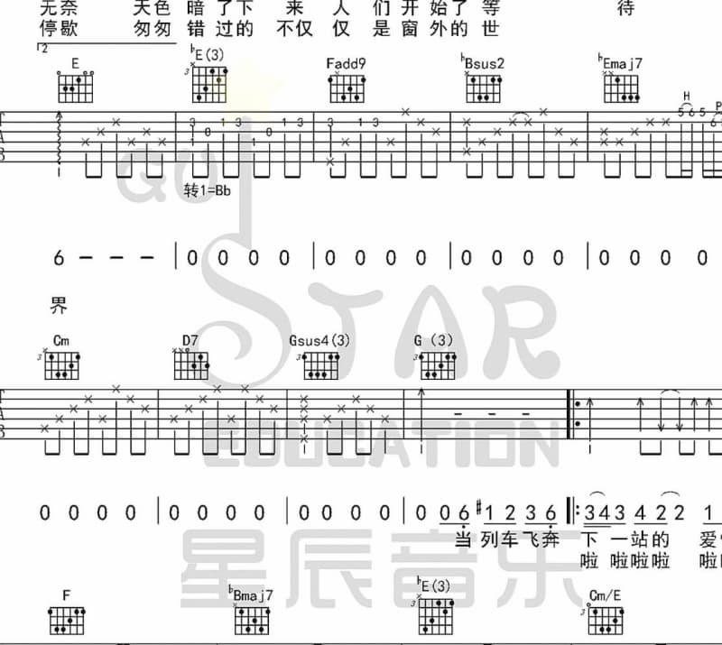 《教我如何不想他》吉他谱_戴玉强
