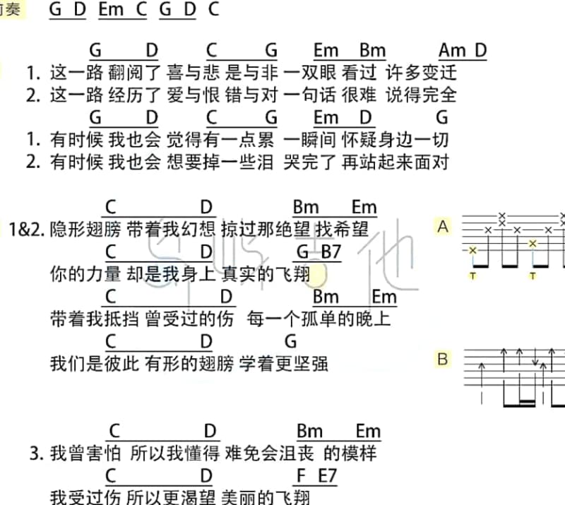 《亲爱的你是否爱我久久》吉他谱_阿ben