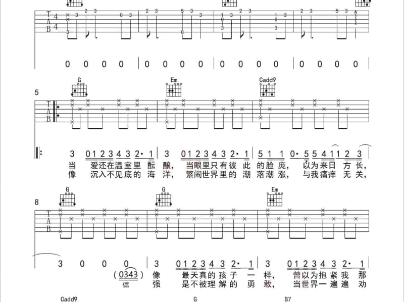 《同年同月同时分》吉他谱_赖伟锋
