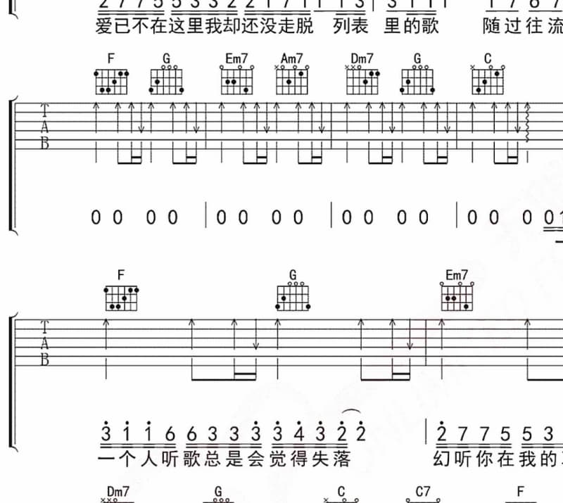 《两个故事 两个结局》吉他谱_邓麟