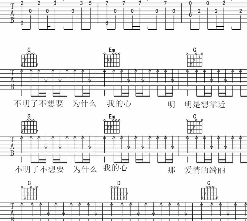 《游子吟》吉他谱_丁孔涛
