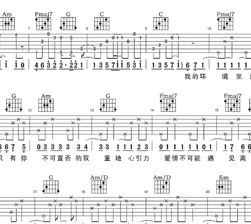 《真的需要你》吉他谱_丁汀