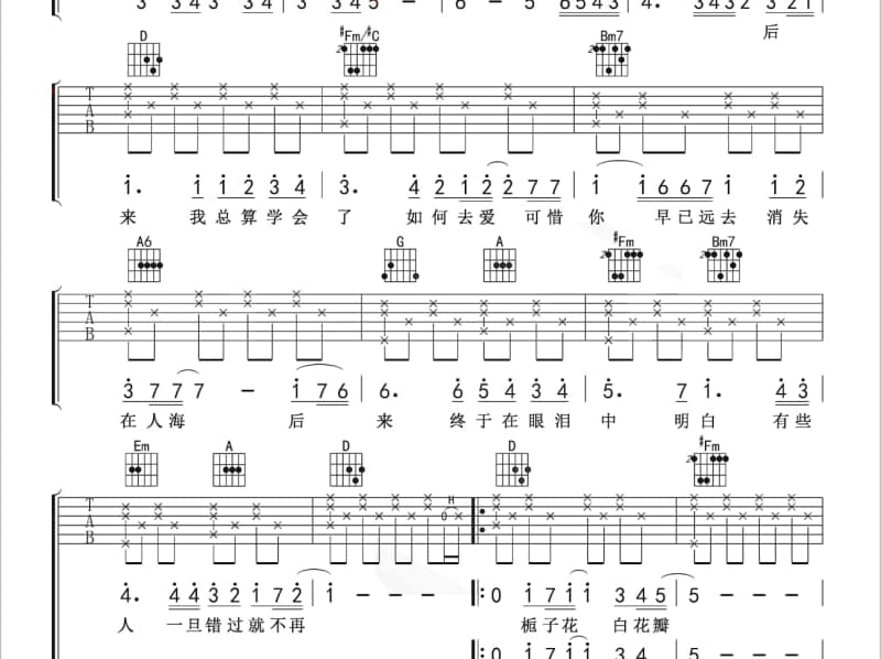 《平安夜》吉他谱_胡兵