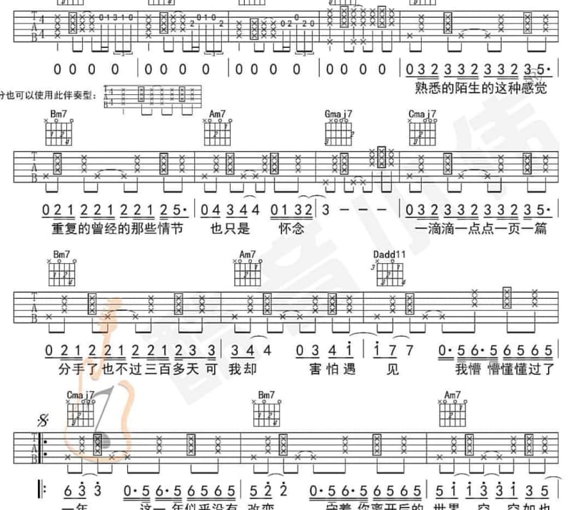 《深渊》吉他谱_阿丹可