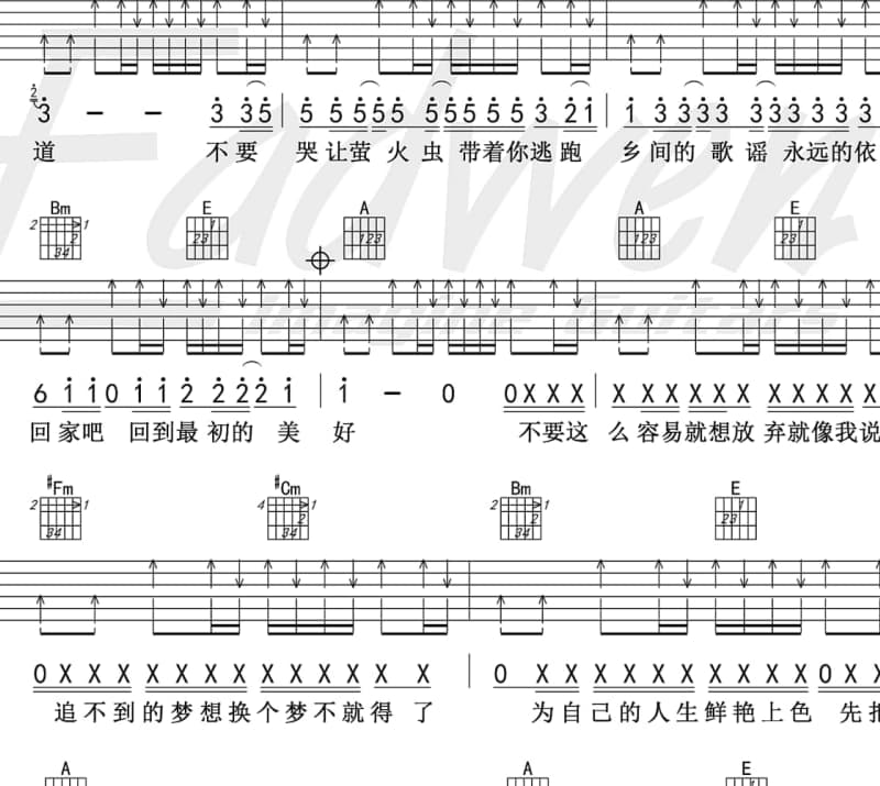 《猜不出结局》吉他谱_杜新东