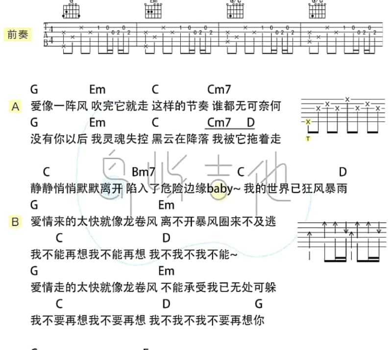 《少林功夫》吉他谱_杜元竣