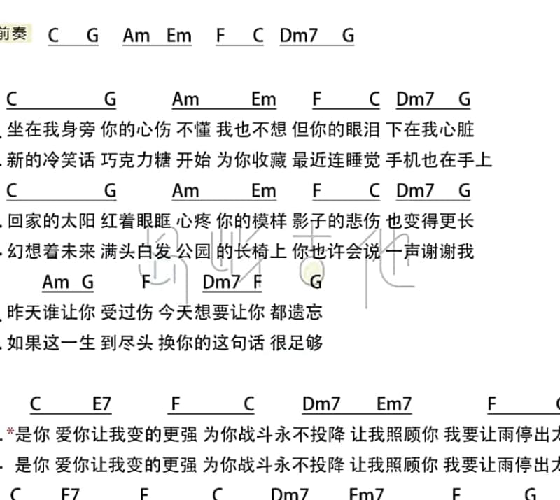 《人间真情》吉他谱_段家新
