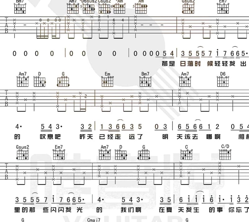 《抵达时间的尽头》吉他谱_队长