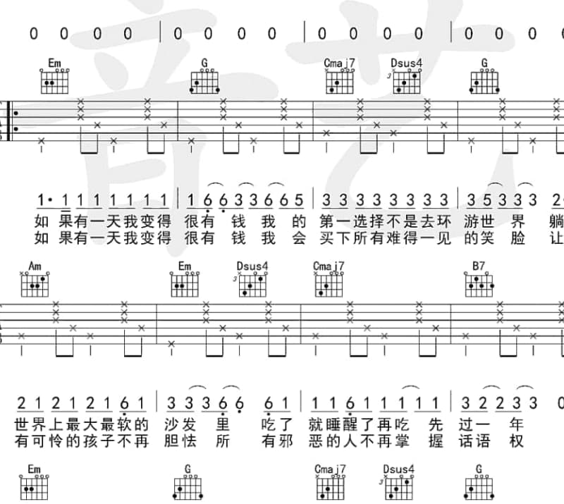 《万世之爱》吉他谱_多亮