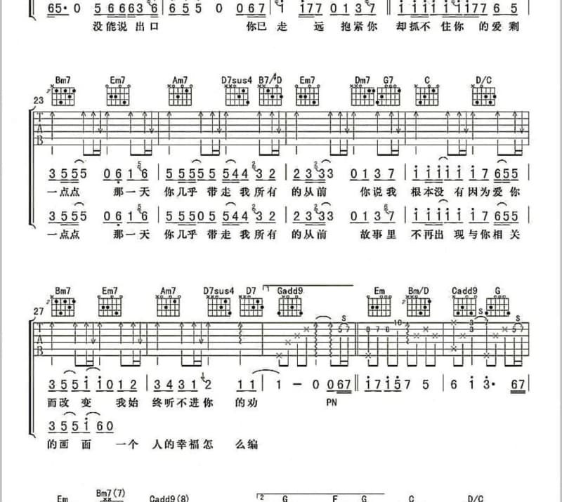 《兄弟》吉他谱_俄比尔古