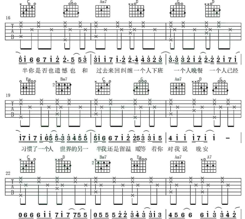 《中国军人》吉他谱_樊少华