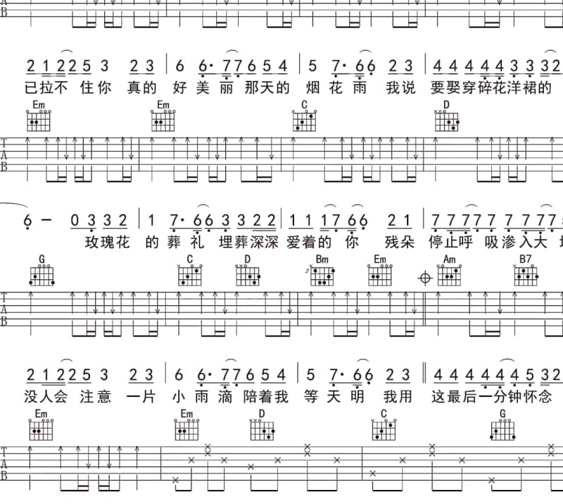 《you are blue》吉他谱_方续Cuz