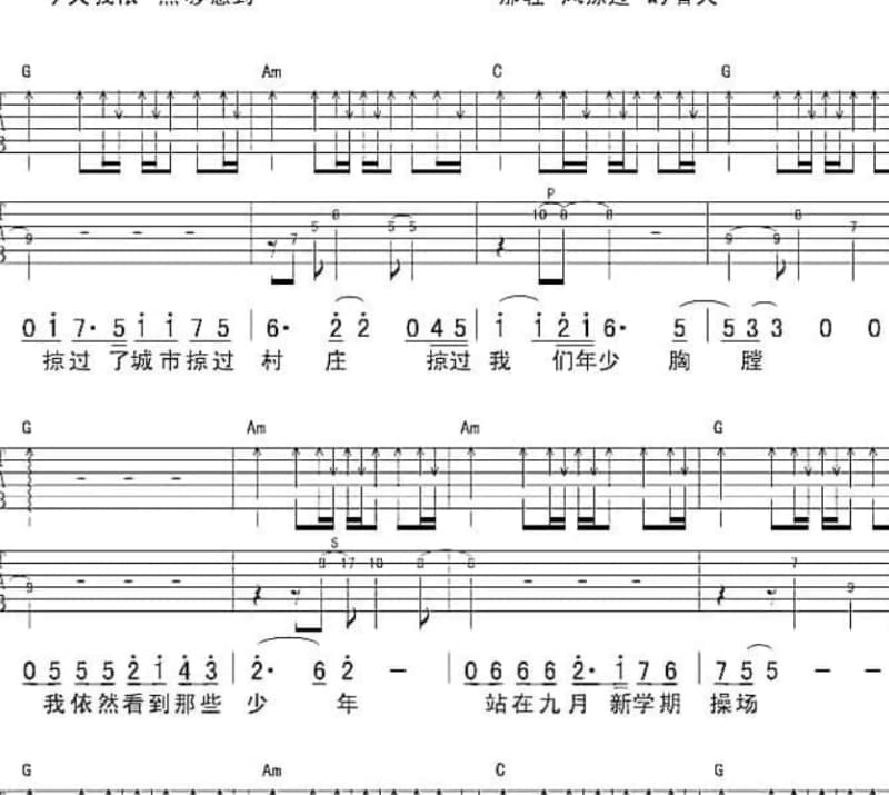 《洗衣裳》吉他谱_阿见
