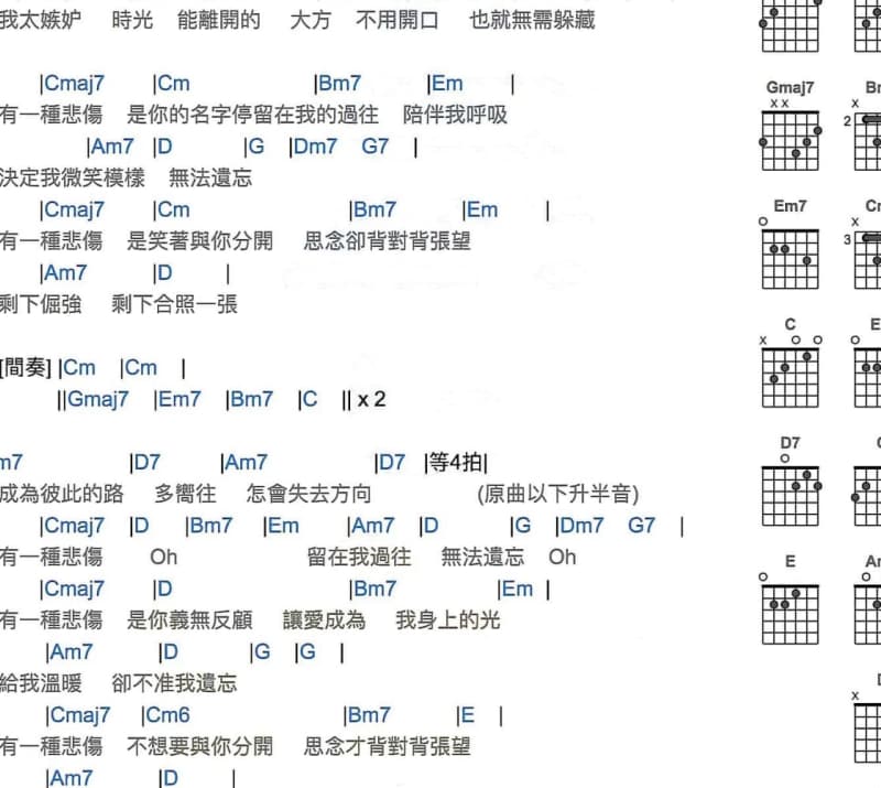 《你不离我不弃》吉他谱_冯雪刚