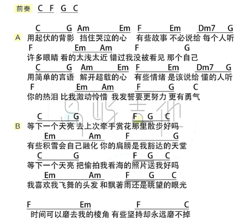 《平舆》吉他谱_冯雪刚