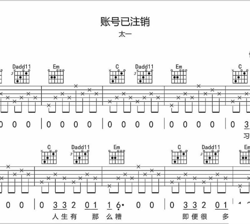 《二妮》吉他谱_佛瑶先生