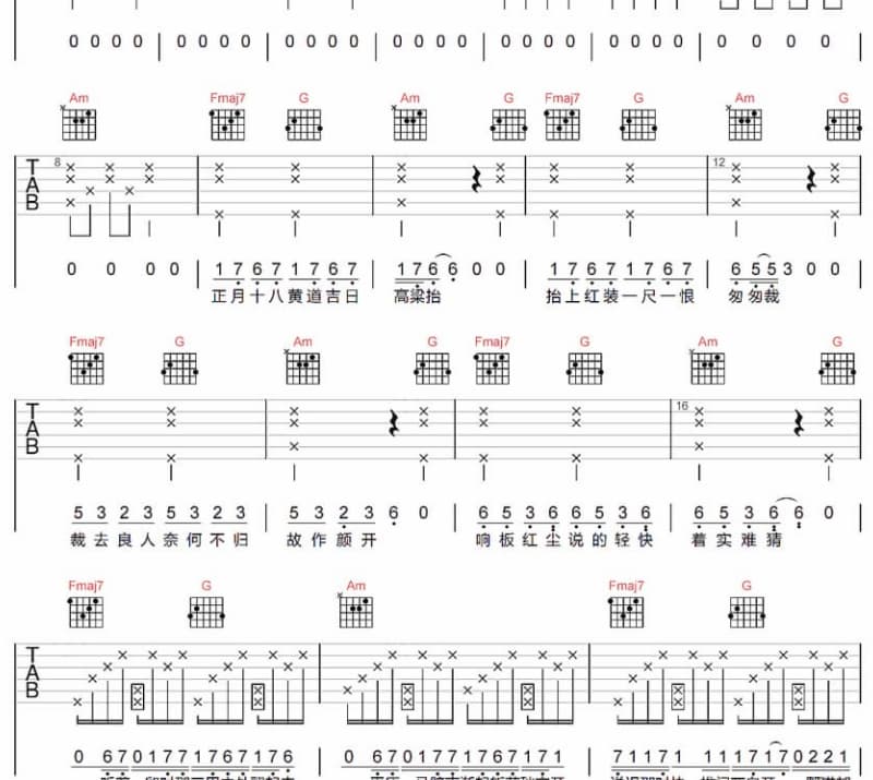 《如果你要走就别再找借口》吉他谱_阿郎