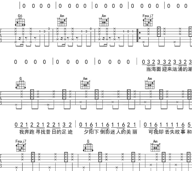 《夏天的风》吉他谱_高杰