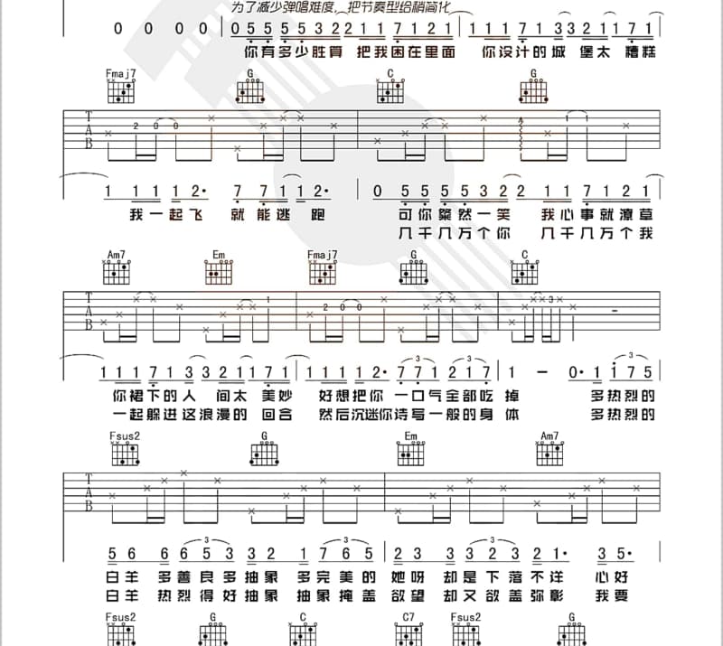 《吻别》吉他谱_高林生