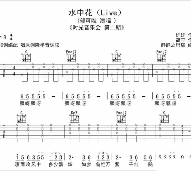 《我想做你的眼睛》吉他谱_高芸溪