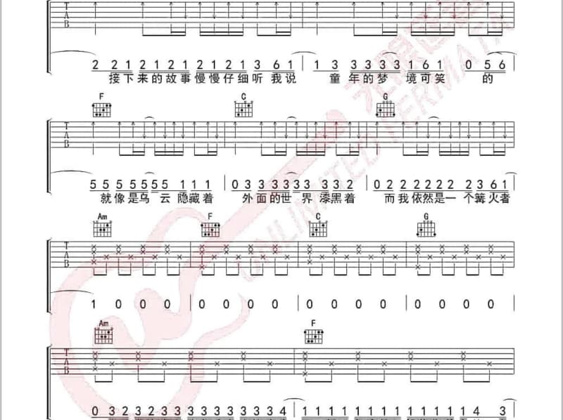 《To Be Number One》吉他谱_老狼