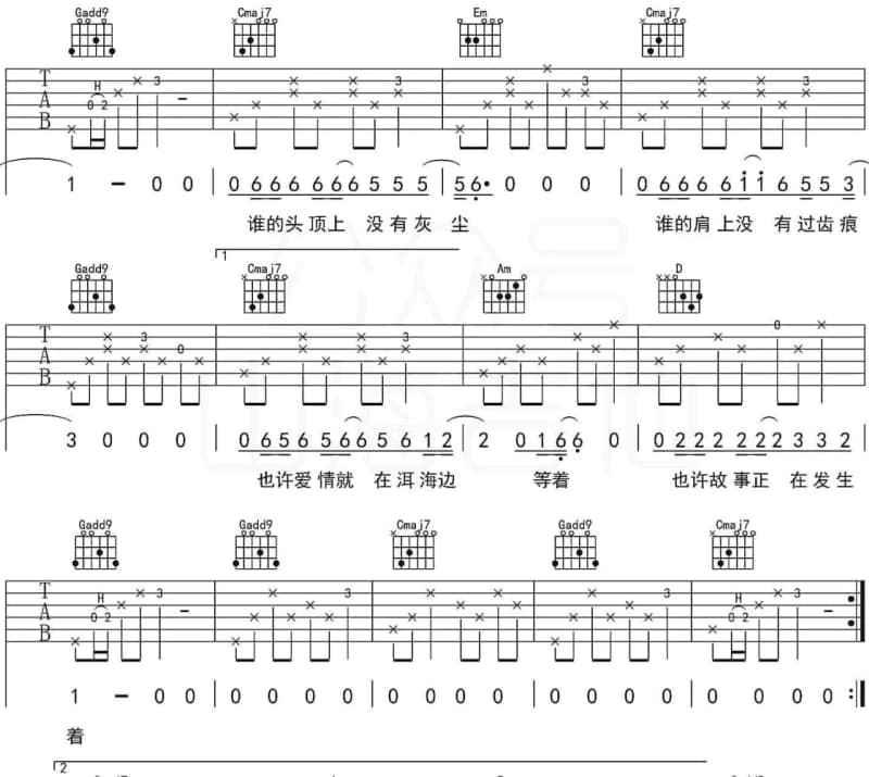 《再见》吉他谱_隔壁老樊