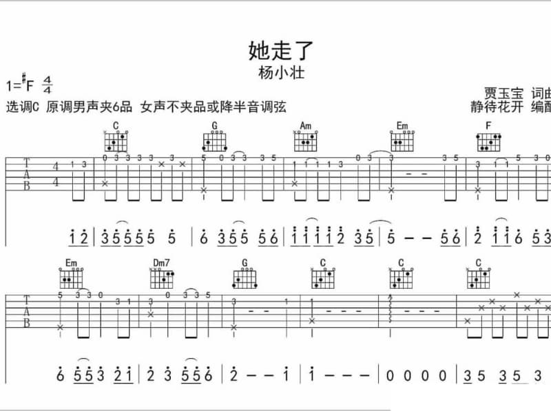 《晴朗》吉他谱_老狼