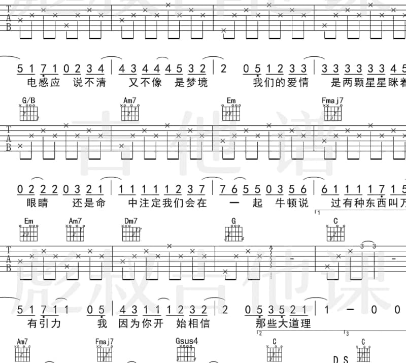 《新年歌曲》吉他谱_跟风超人