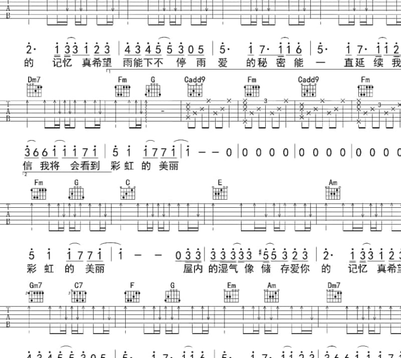 《我们的爱还在不在》吉他谱_顾建华