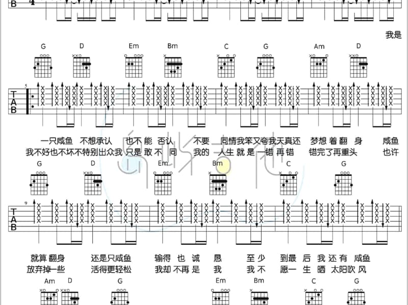 《可以不流泪》吉他谱_老五