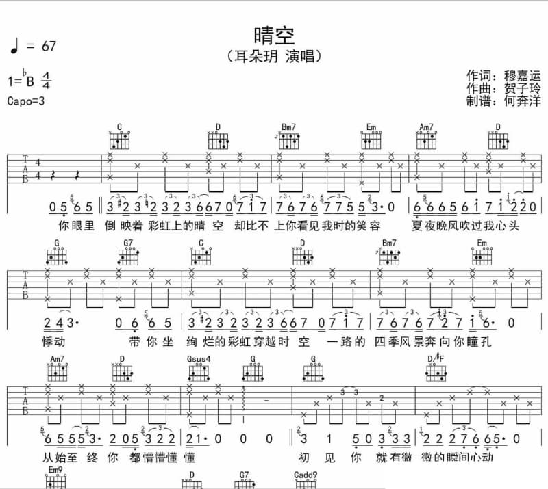 《无法不爱》吉他谱_瓜尔佳鑫