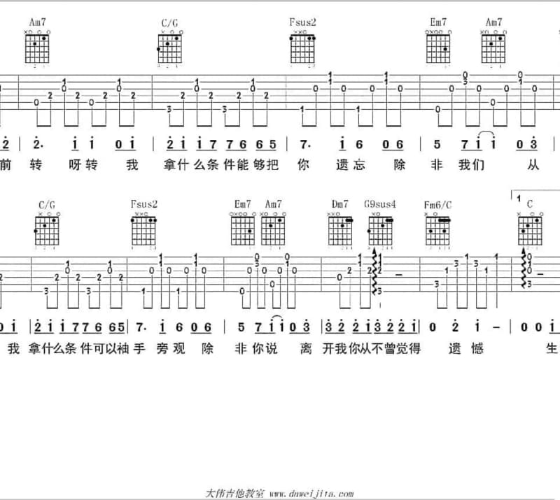 《河上街》吉他谱_管春
