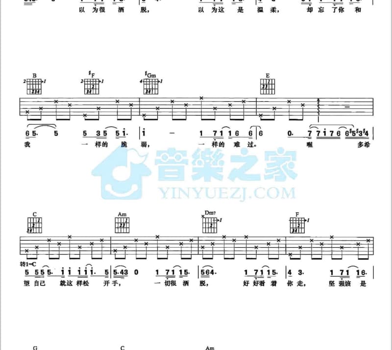 《醒了》吉他谱_光磊