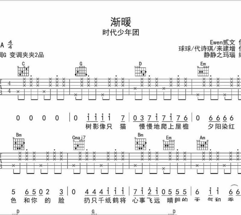 《女人的泪》吉他谱_广智