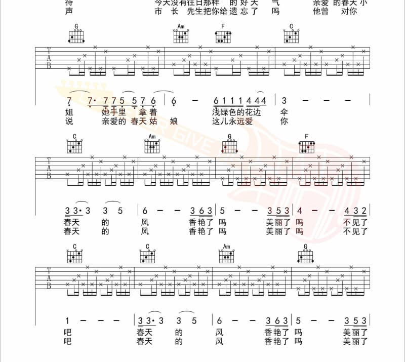 《惨败的结束》吉他谱_郭力