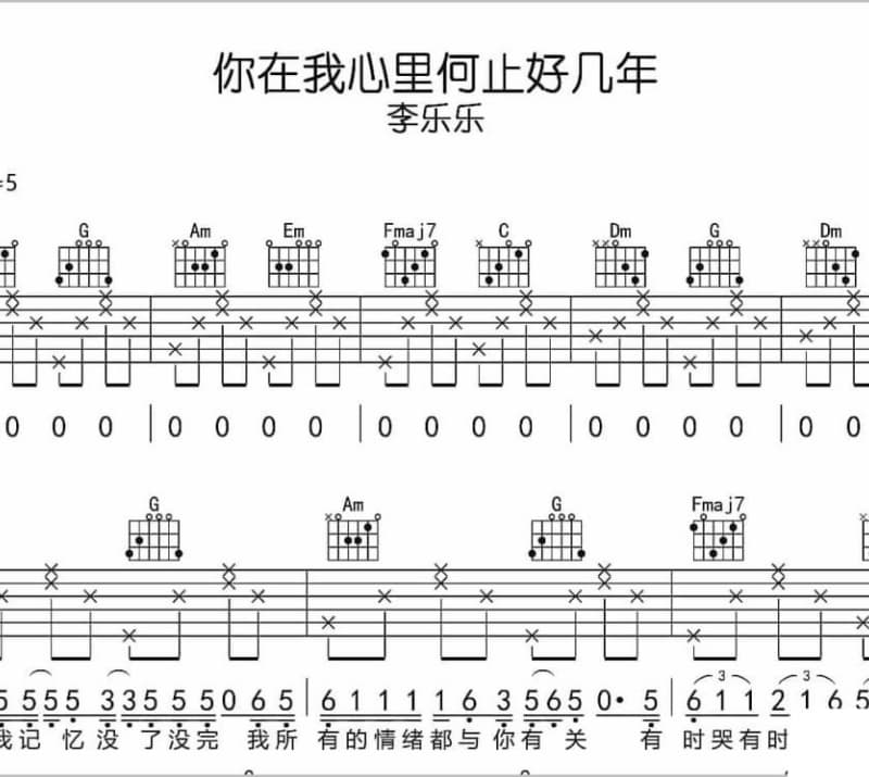 《我以为我能够》吉他谱_郭力凡