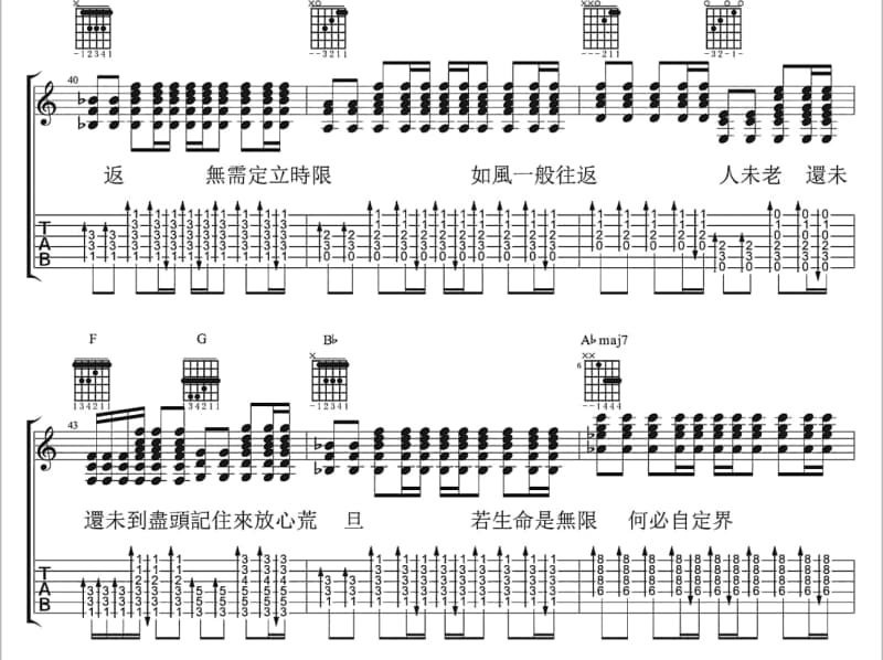 《幸运大门》吉他谱_巴士那