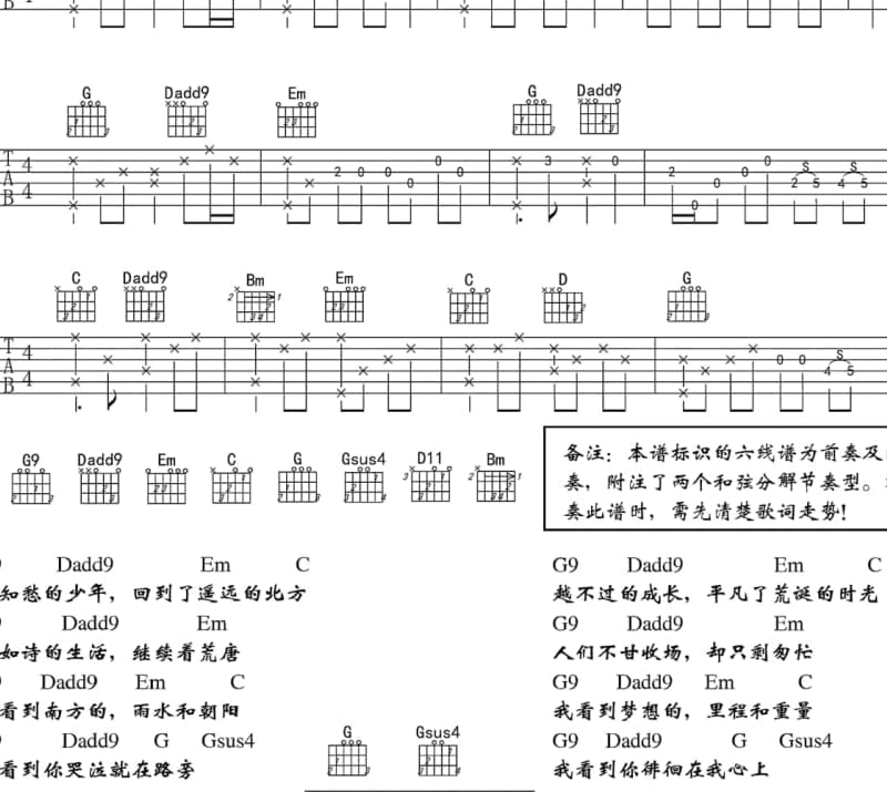 《值得》吉他谱_阿强