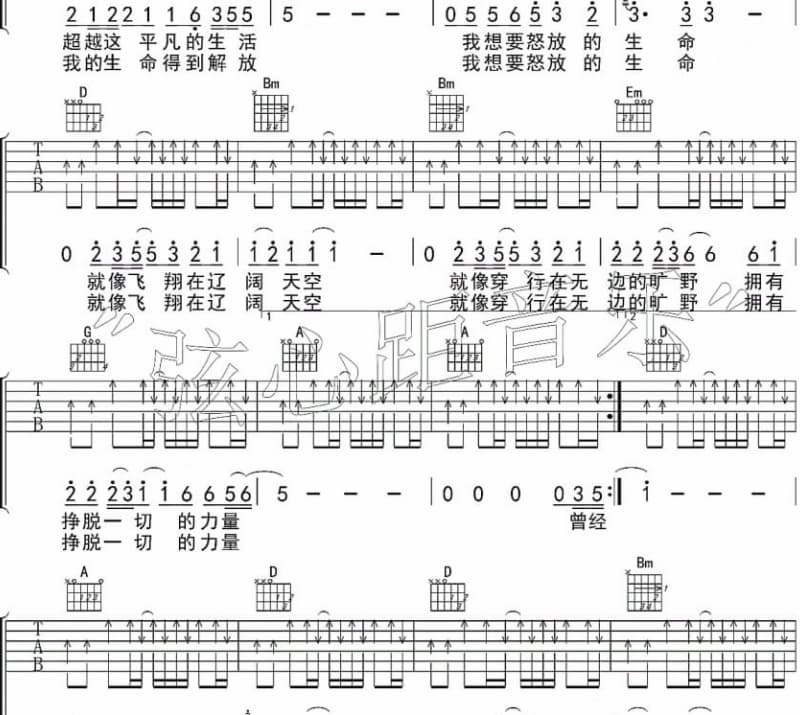 《点歌的人原唱完整版》吉他谱_海来阿木