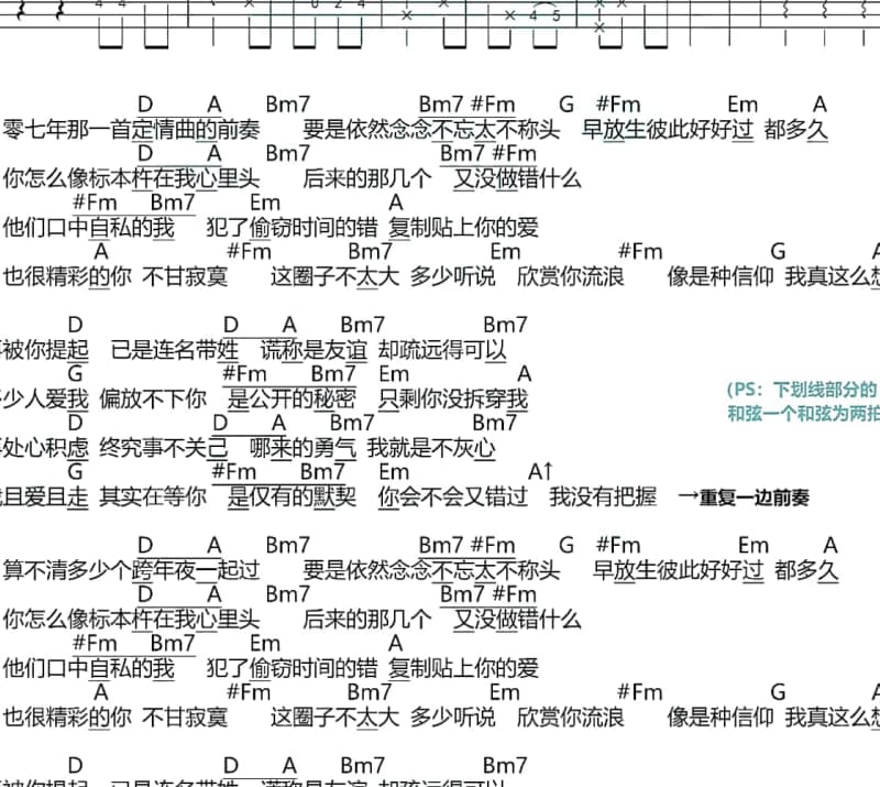 《一别两宽》吉他谱_海来阿木