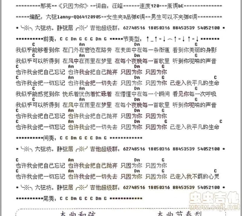 《天下游子》吉他谱_韩晓辉