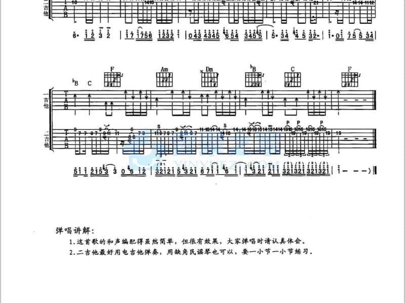 《爱得越真伤得越深》吉他谱_冷漠