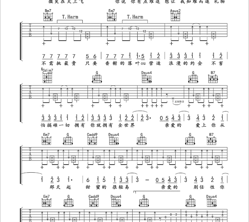 《人生路漫漫》吉他谱_赫拉含青