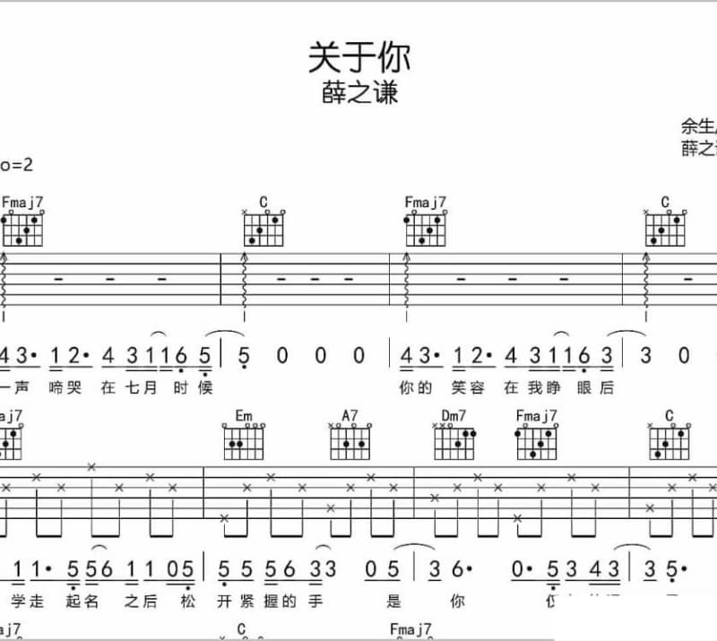 《微信里有你真好》吉他谱_红奕
