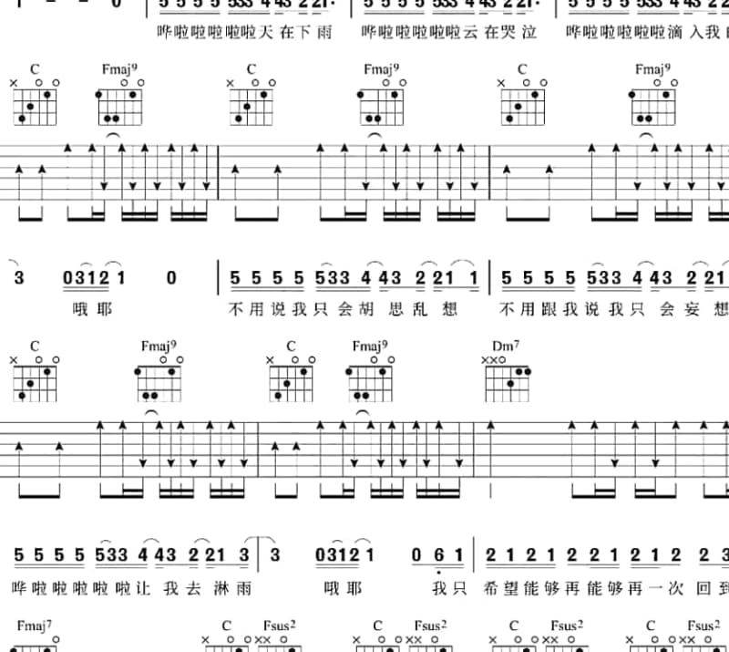 《苹果姑娘》吉他谱_洪启