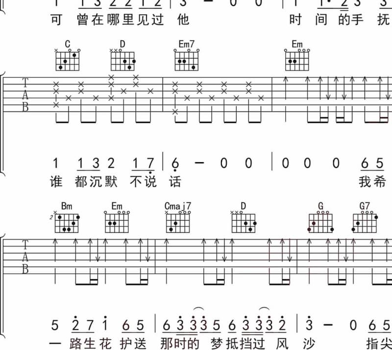 《我想，我想》吉他谱_洪启