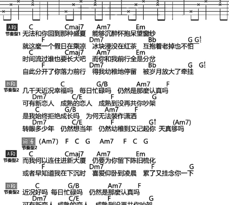 《相思情缘》吉他谱_鸿飞