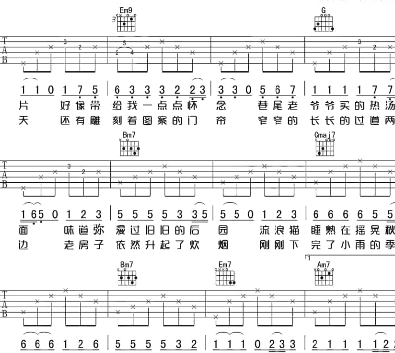 《牙齿与爱情》吉他谱_侯湘婷
